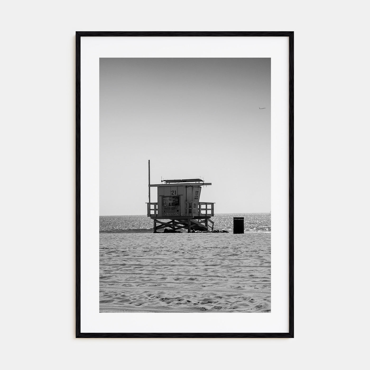 Lifeguard Stand Photo B&W No 1 Poster