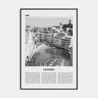 Liguria Travel B&W Poster