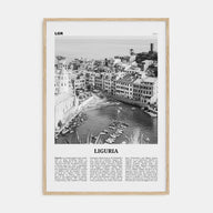 Liguria Travel B&W Poster
