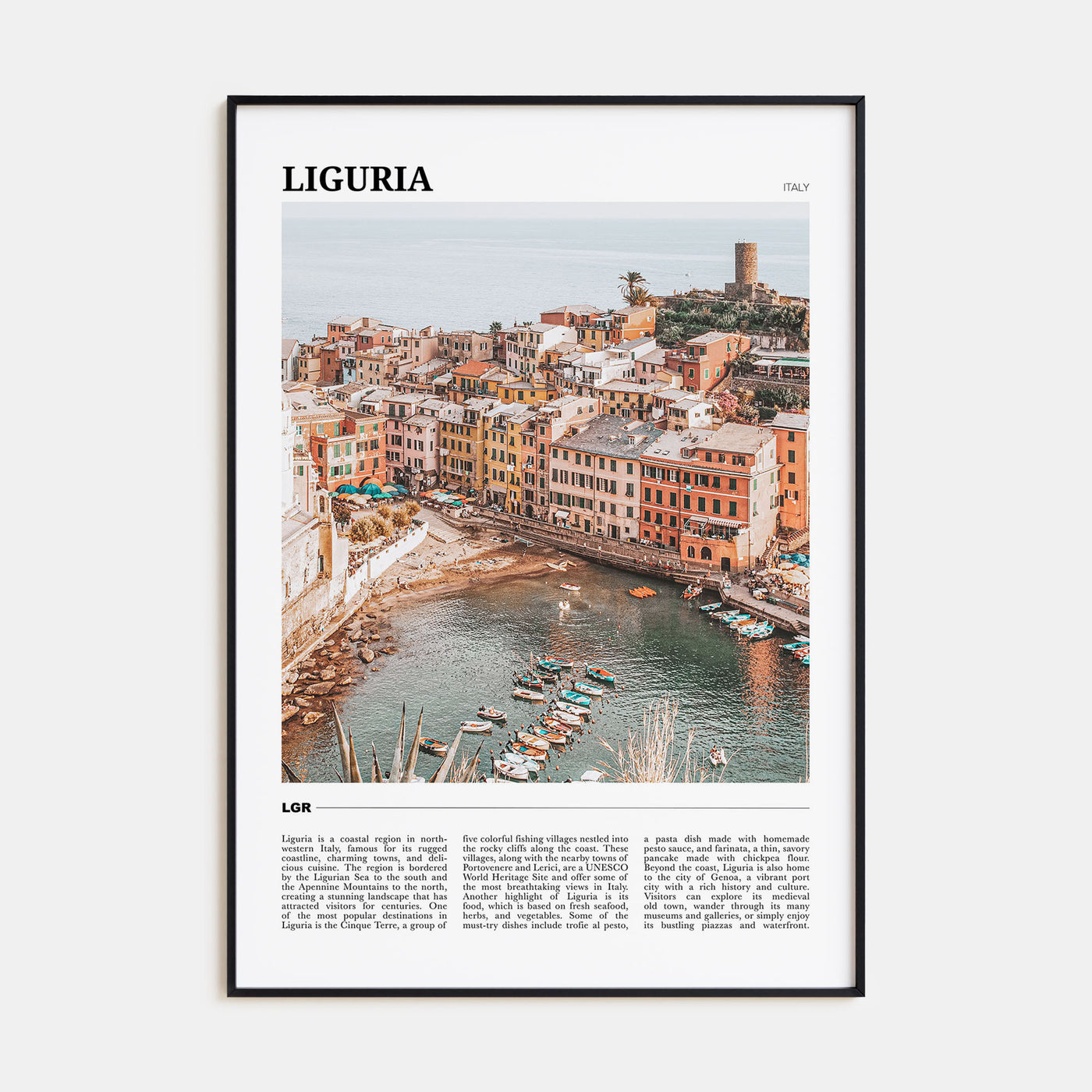 Liguria Travel Color Poster
