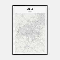 Lille Map Portrait Poster