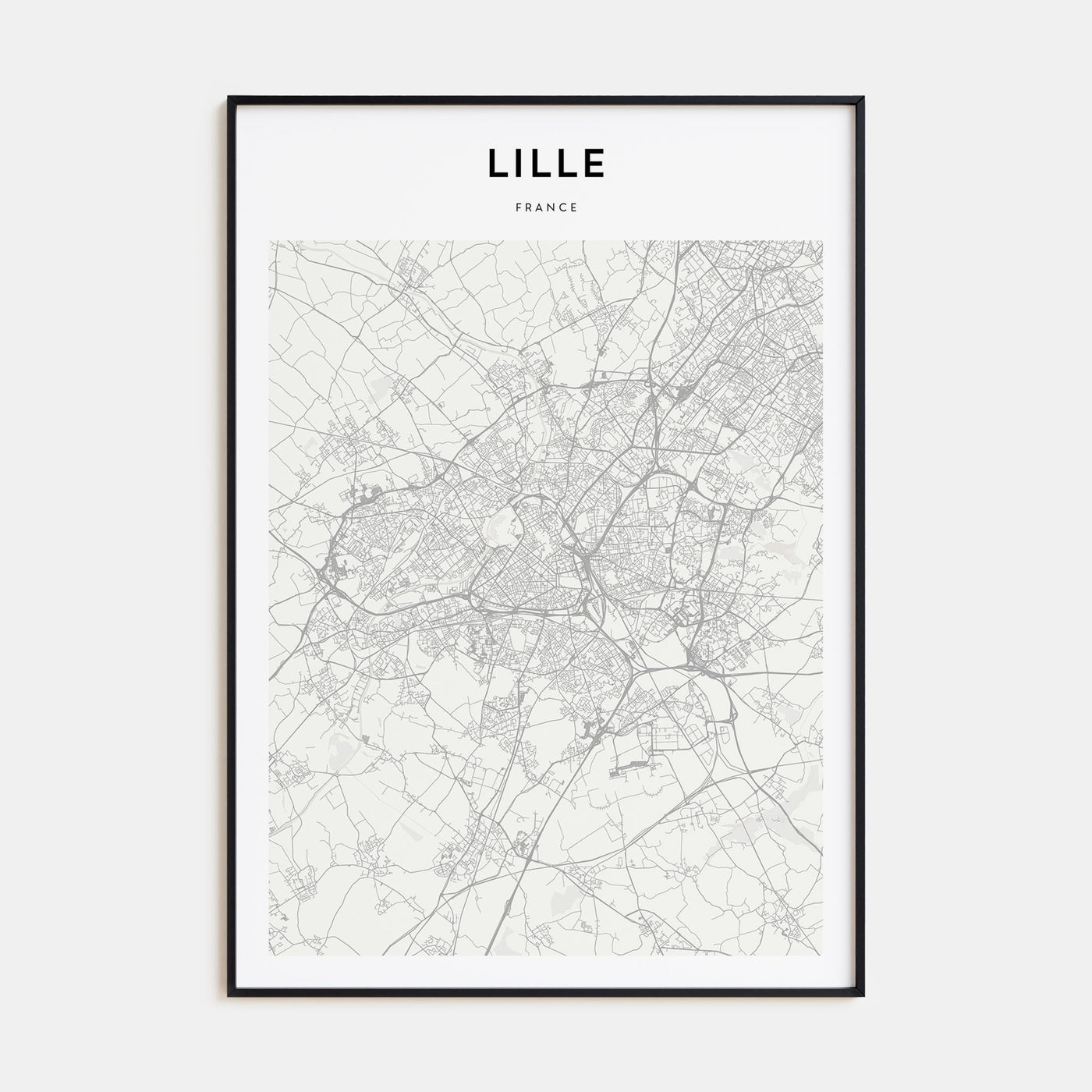 Lille Map Portrait Poster