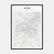 Lille Map Portrait Poster