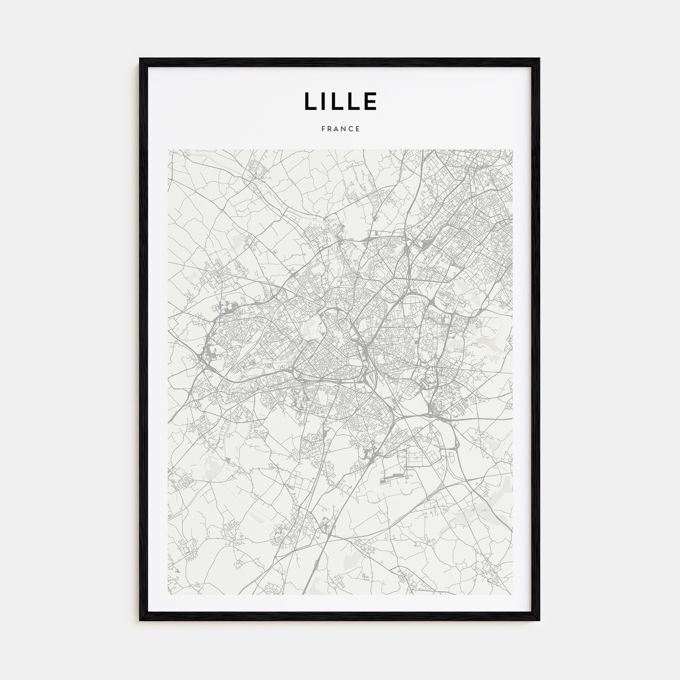 Lille Map Portrait Poster