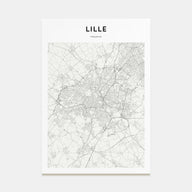 Lille Map Portrait Poster