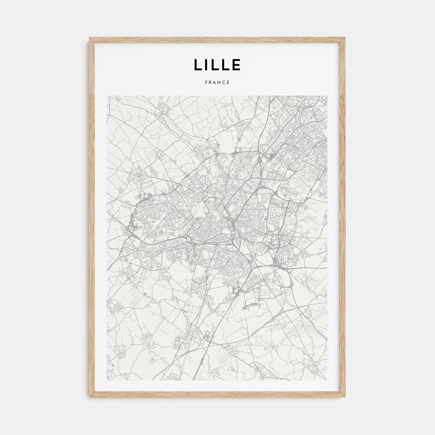 Lille Map Portrait Poster