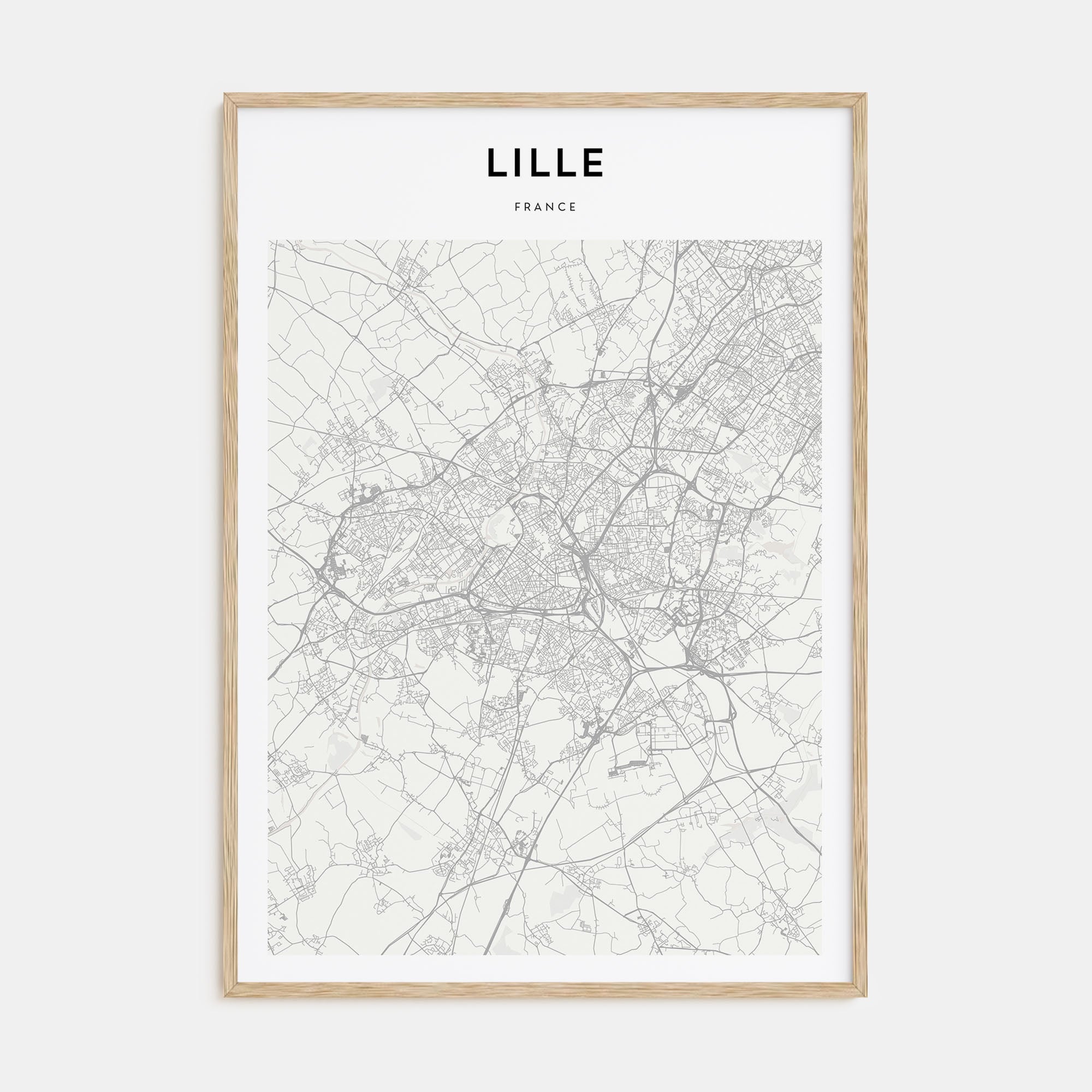 Lille Map Portrait Poster
