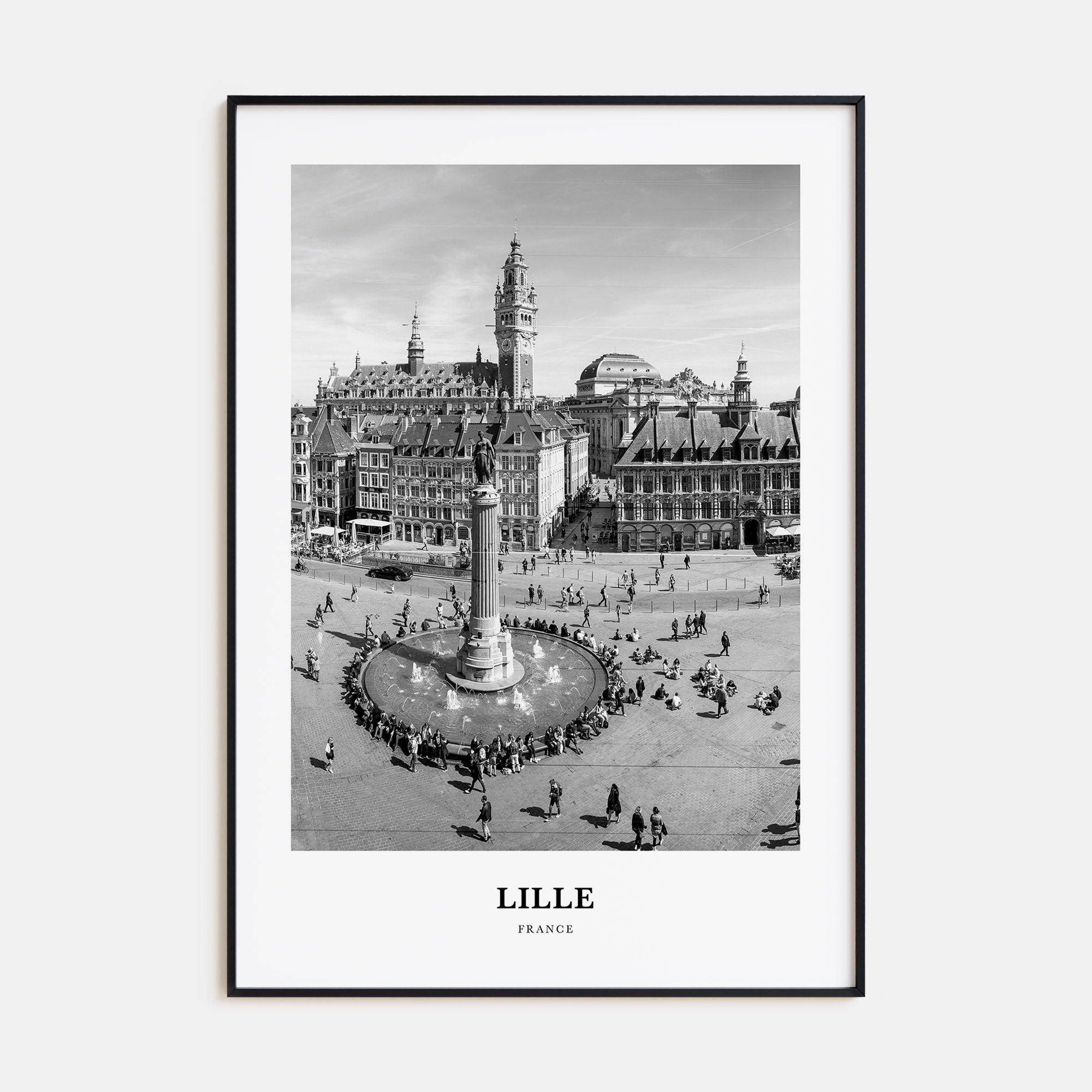 Lille Portrait B&W Poster