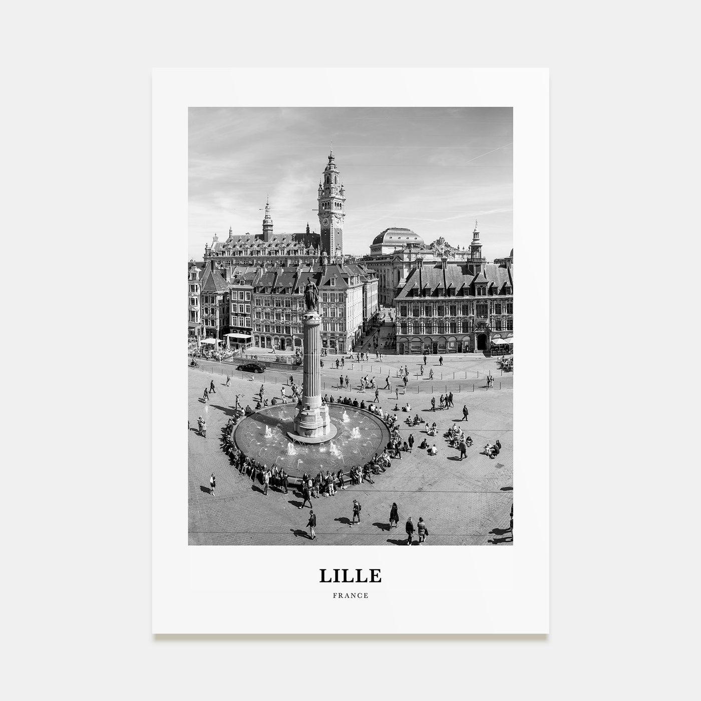 Lille Portrait B&W Poster