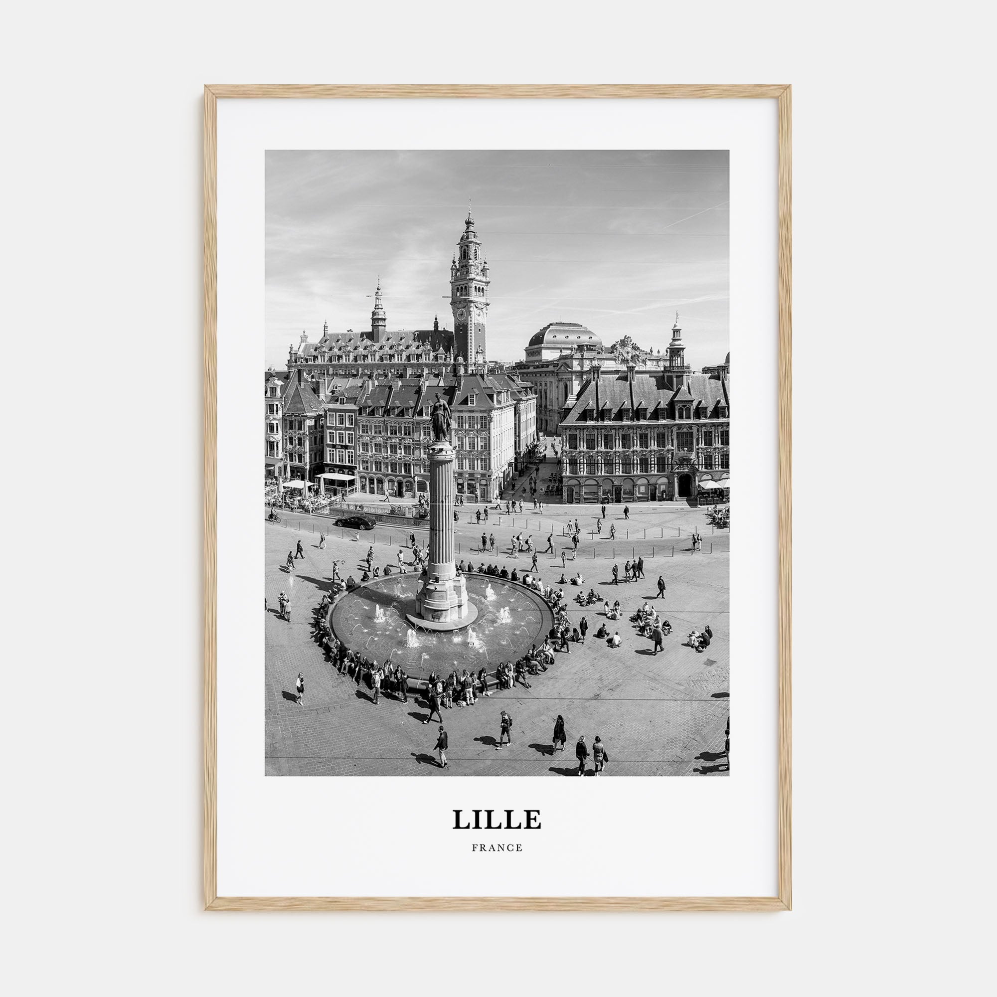 Lille Portrait B&W Poster
