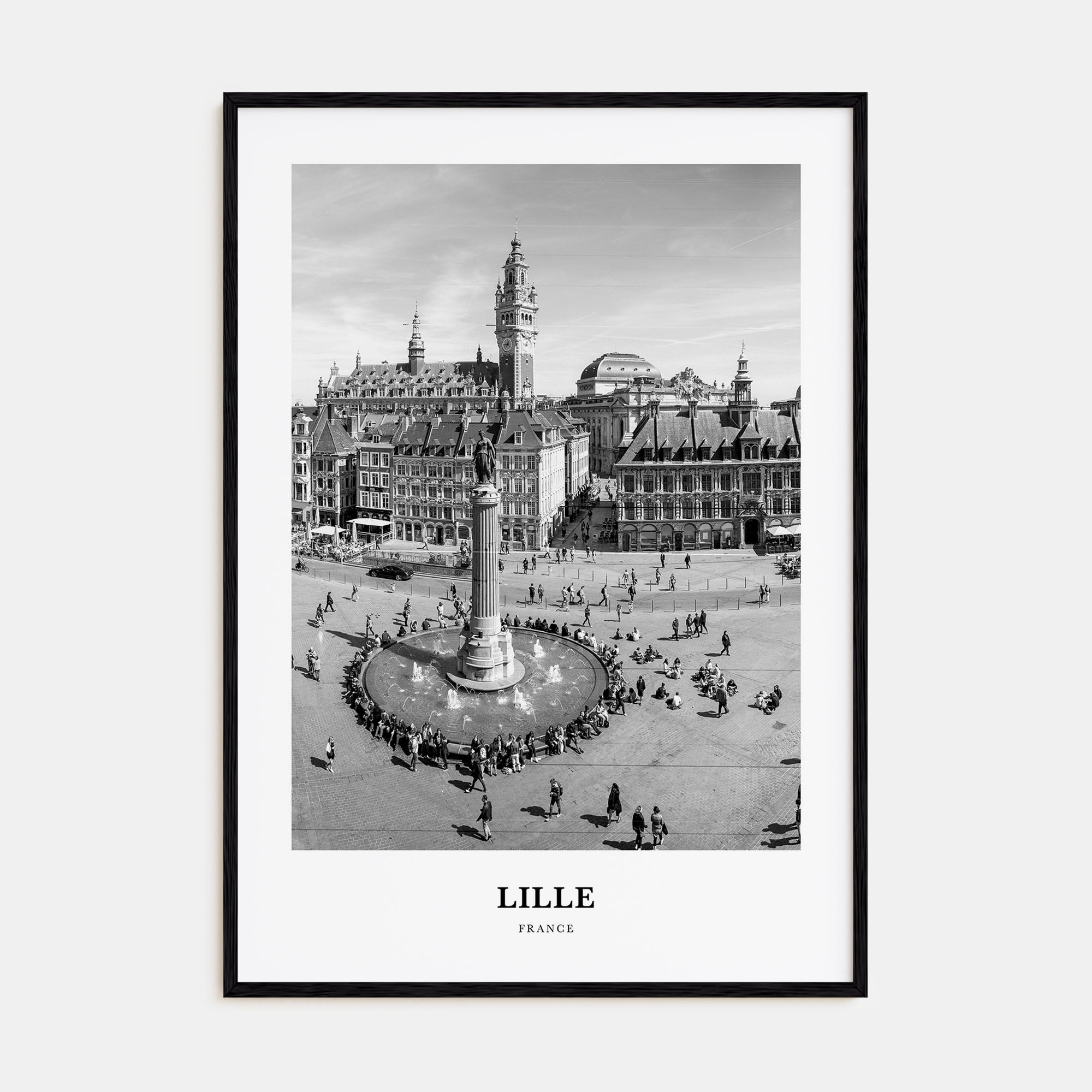 Lille Portrait B&W Poster