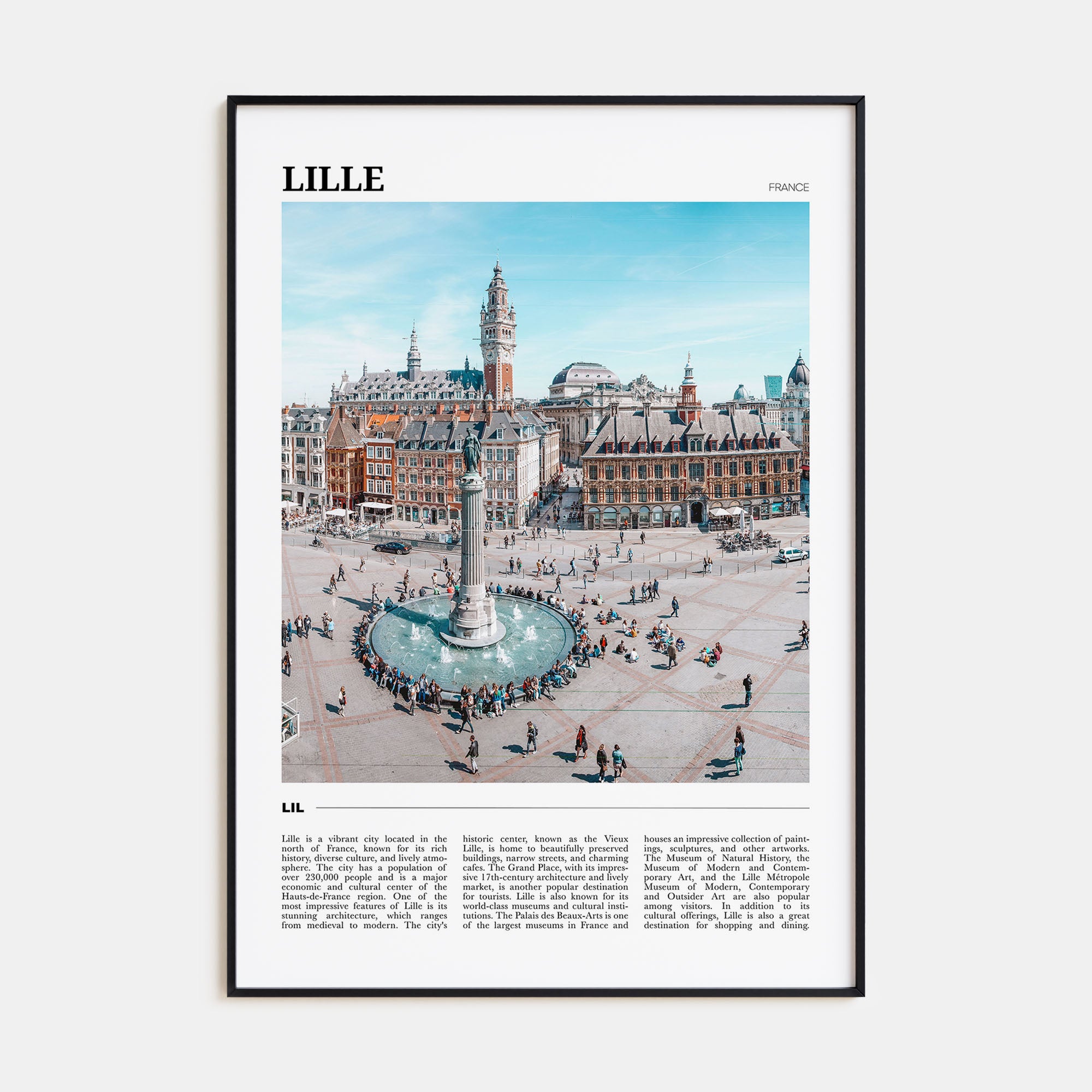 Lille Travel Color Poster