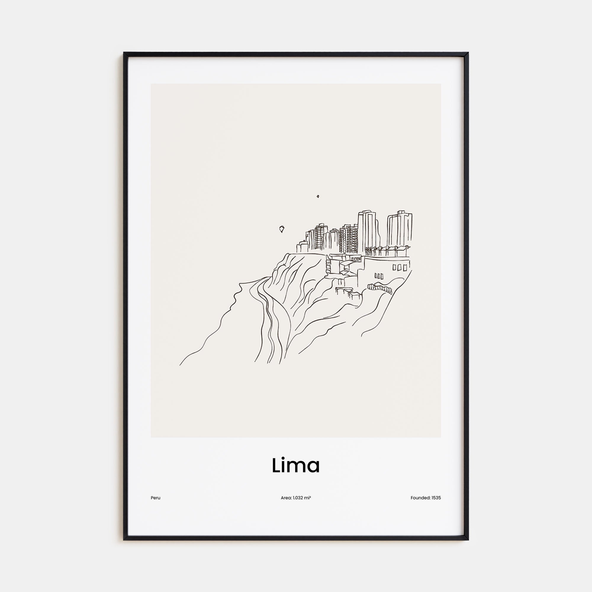 Lima Drawn Poster