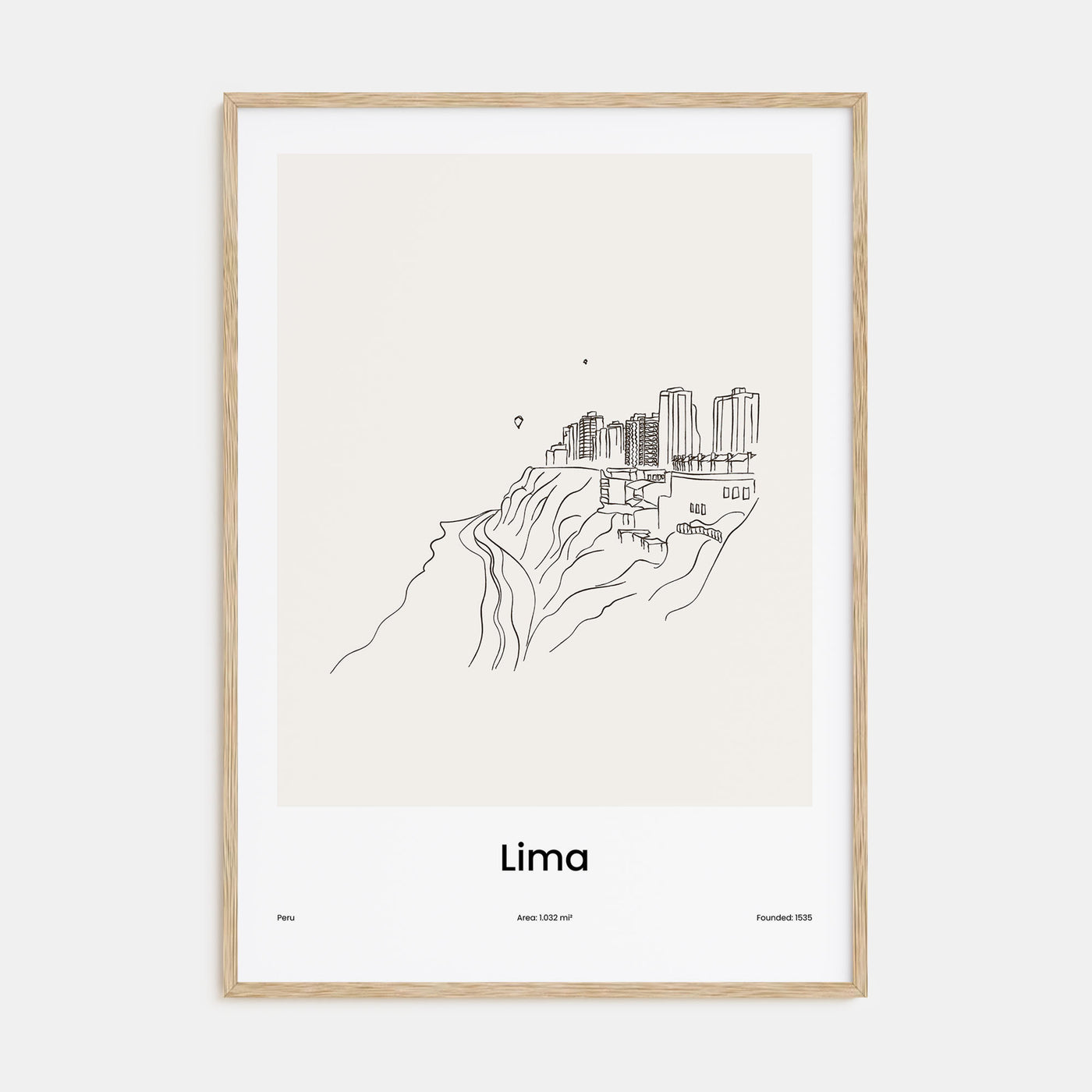 Lima Drawn Poster