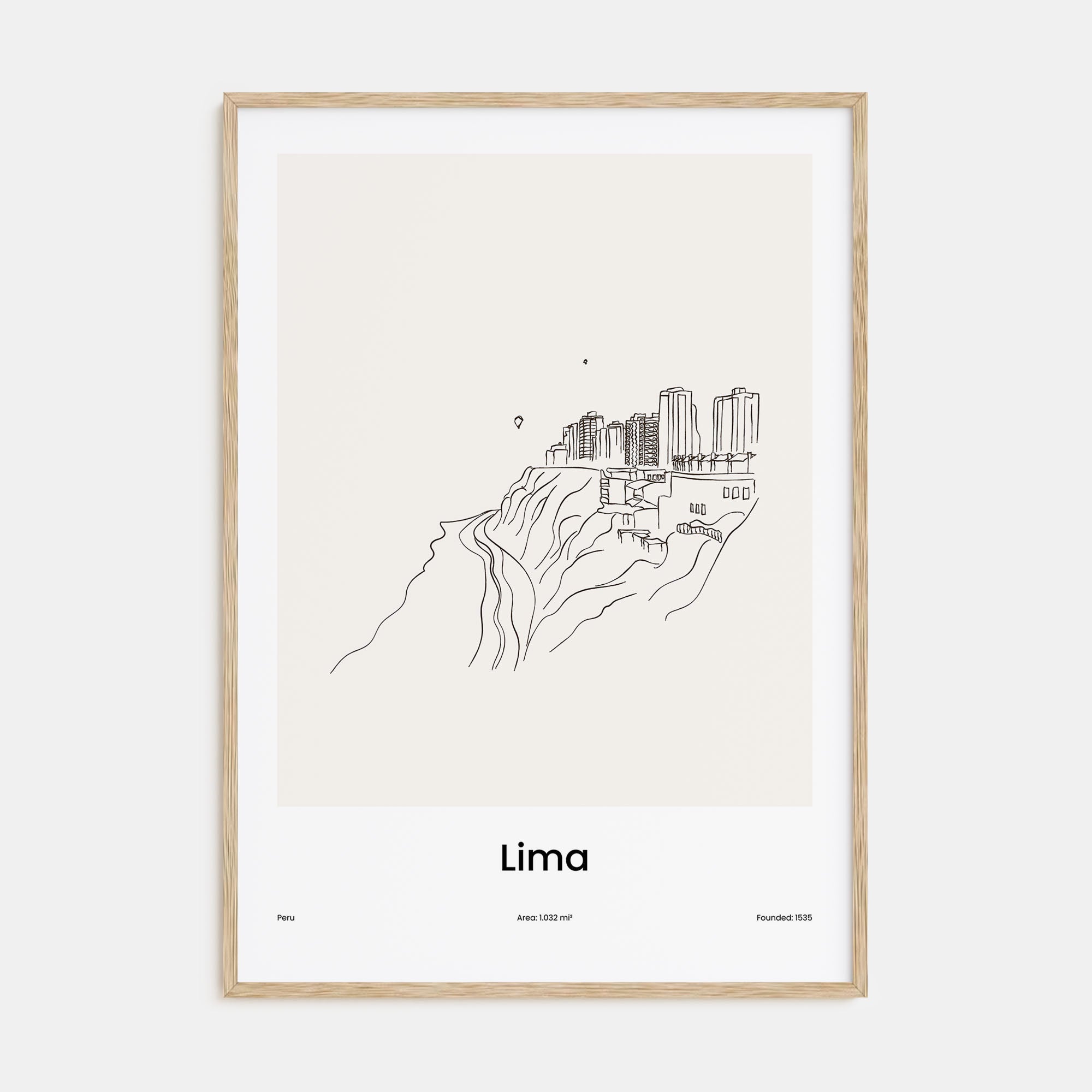 Lima Drawn Poster