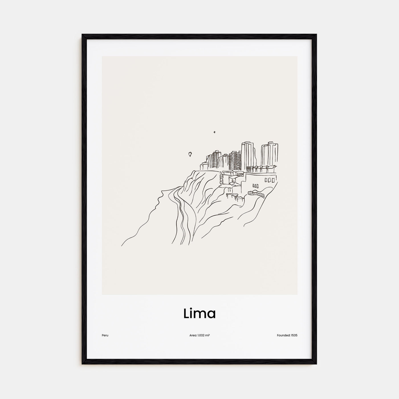 Lima Drawn Poster