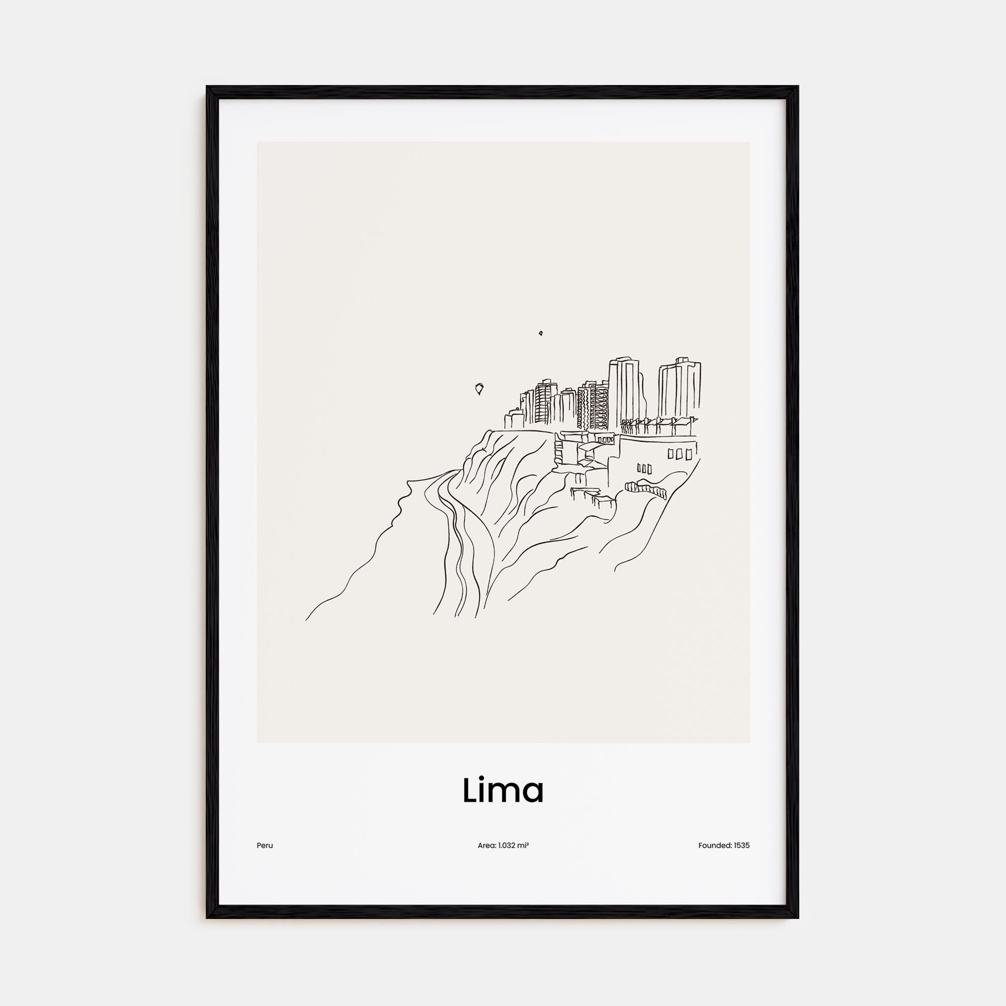 Lima Drawn Poster