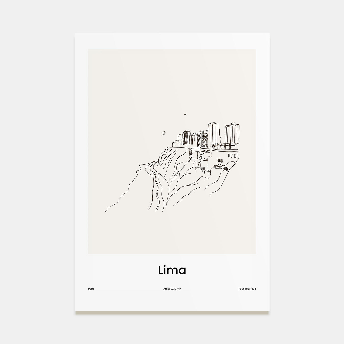 Lima Drawn Poster
