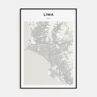 Lima Map Portrait Poster