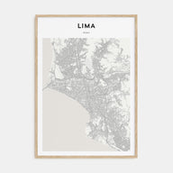 Lima Map Portrait Poster