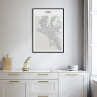 Lima Map Portrait Poster