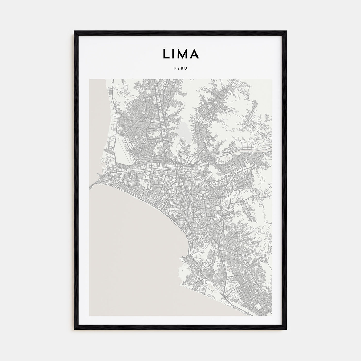Lima Map Portrait Poster