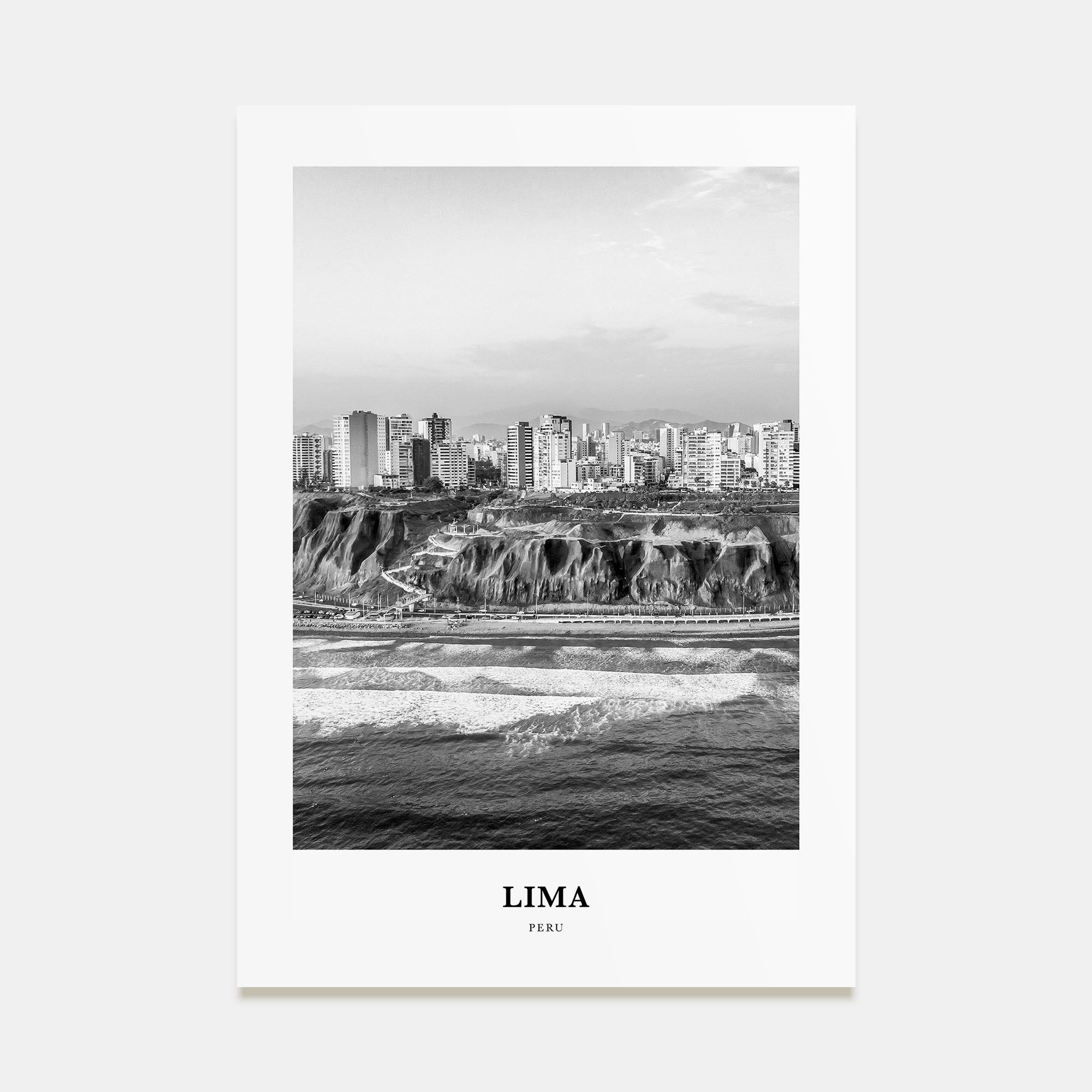 Lima Portrait B&W No 1 Poster