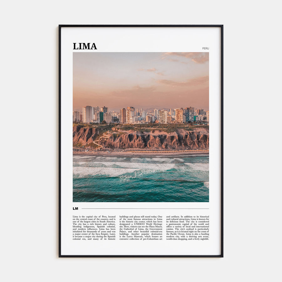 Lima Travel Color Poster