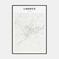 Limerick Map Portrait Poster