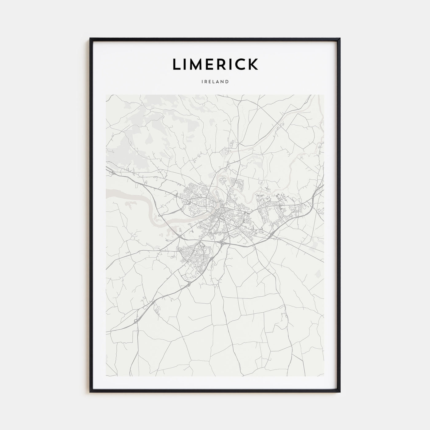 Limerick Map Portrait Poster