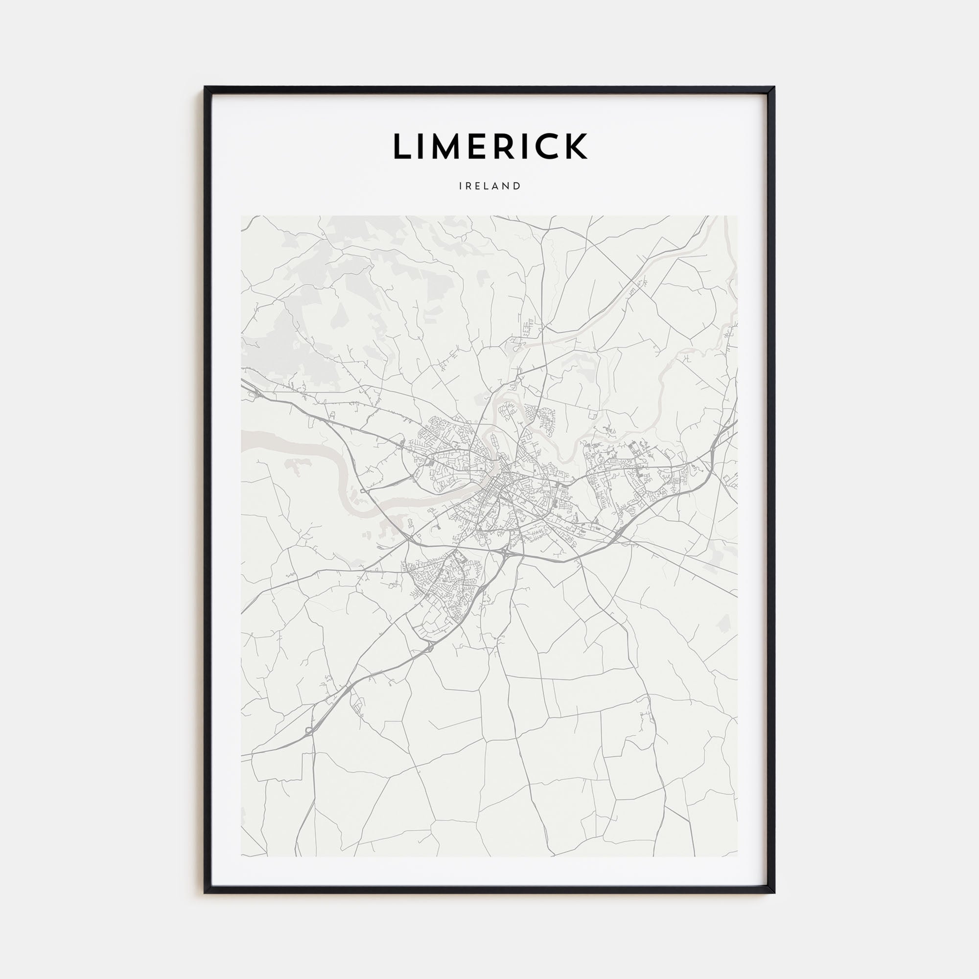Limerick Map Portrait Poster