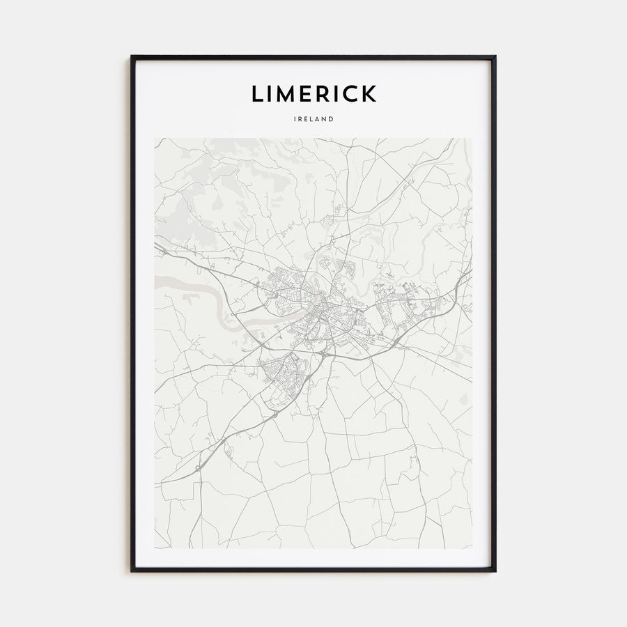 Limerick Map Portrait Poster