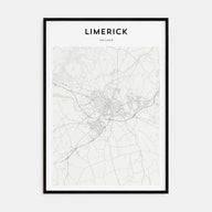 Limerick Map Portrait Poster