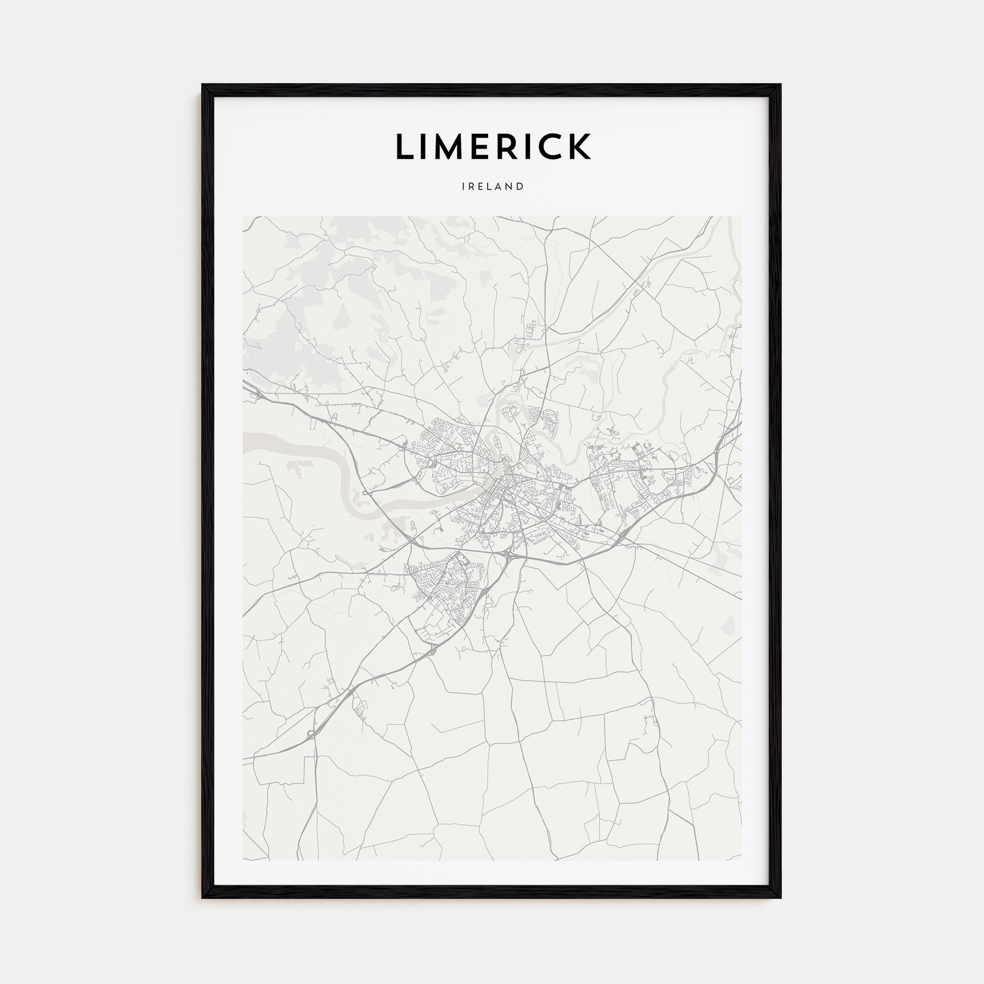 Limerick Map Portrait Poster