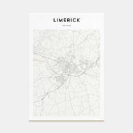 Limerick Map Portrait Poster