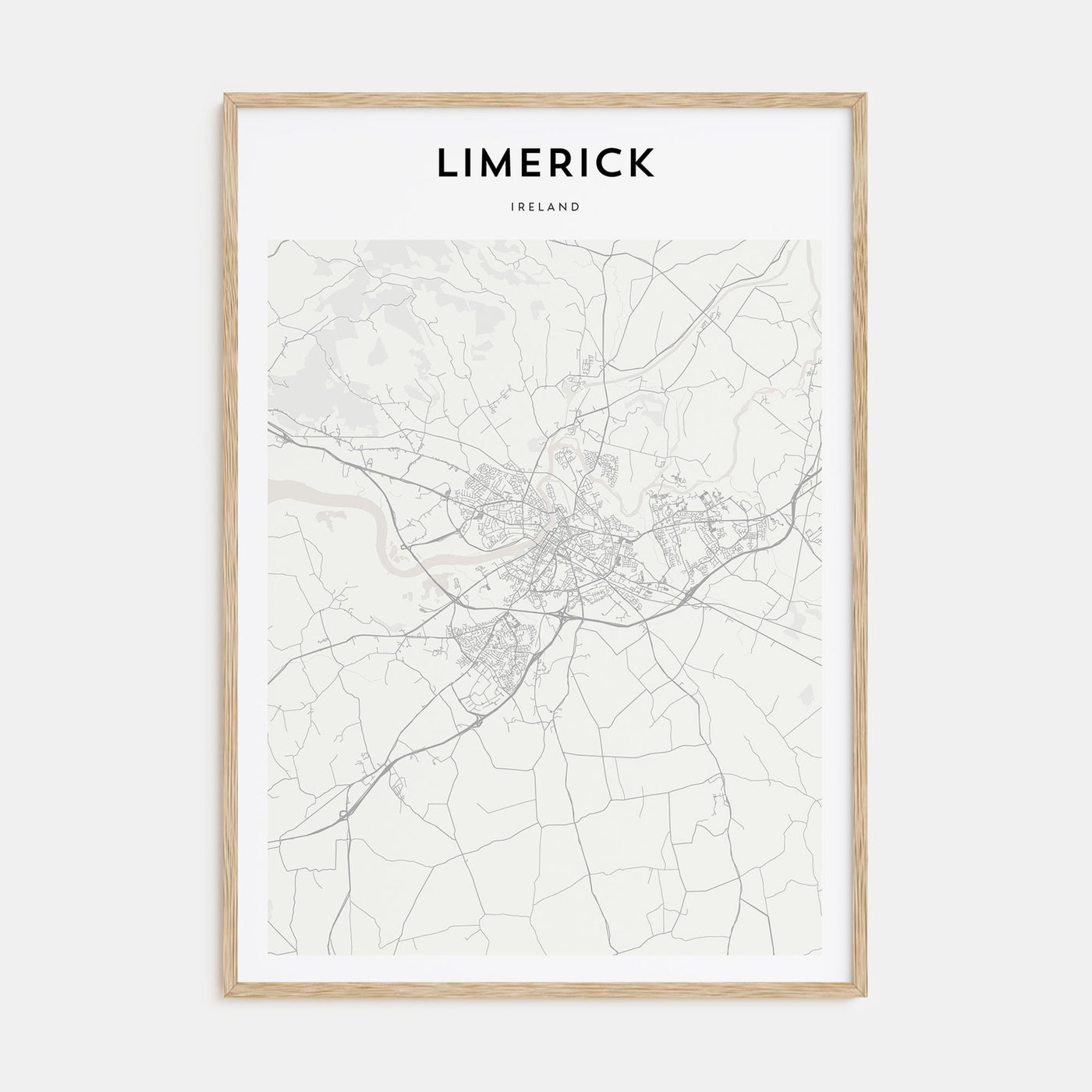 Limerick Map Portrait Poster