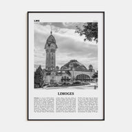 Limoges Travel B&W Poster