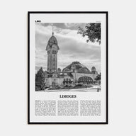Limoges Travel B&W Poster