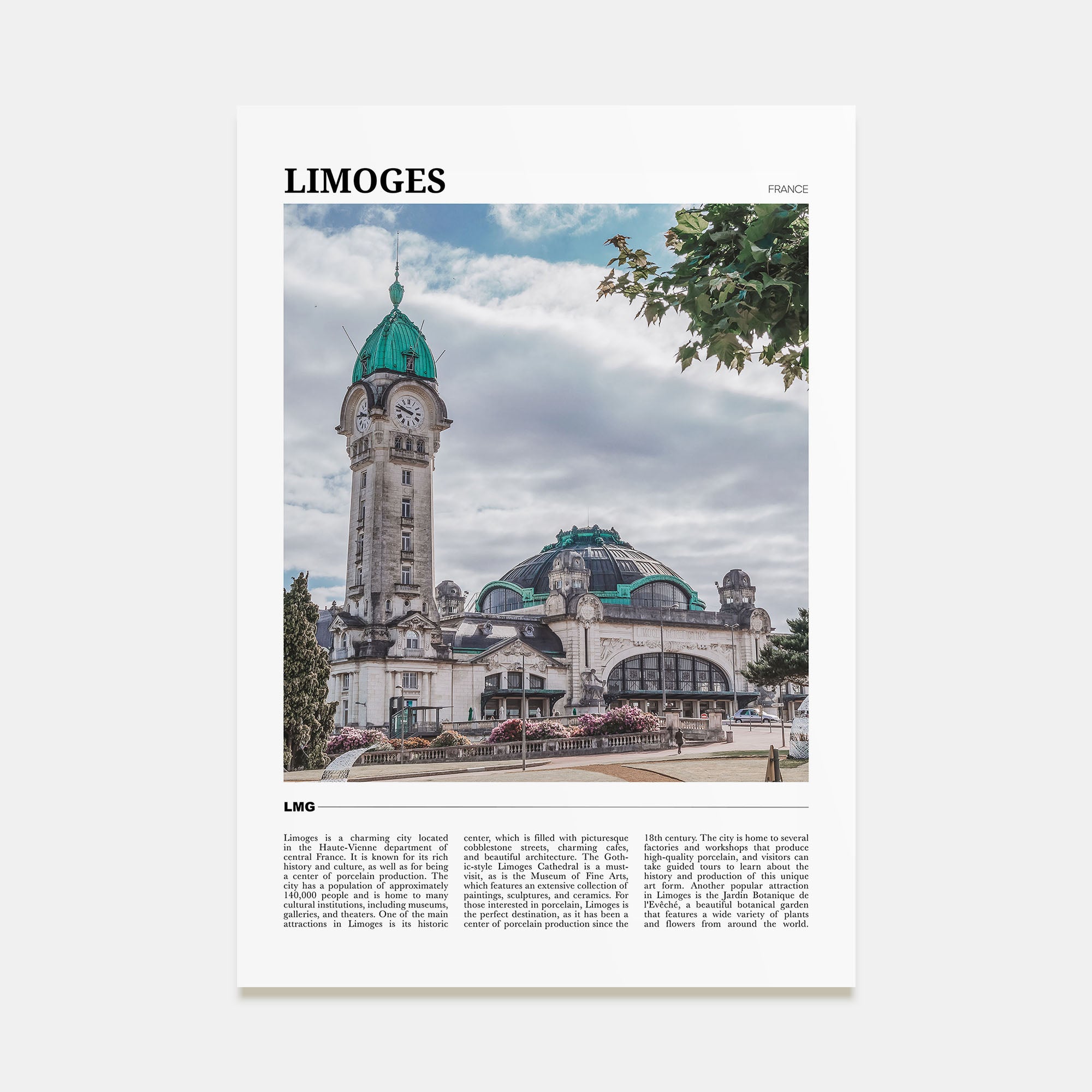 Limoges Travel Color Poster