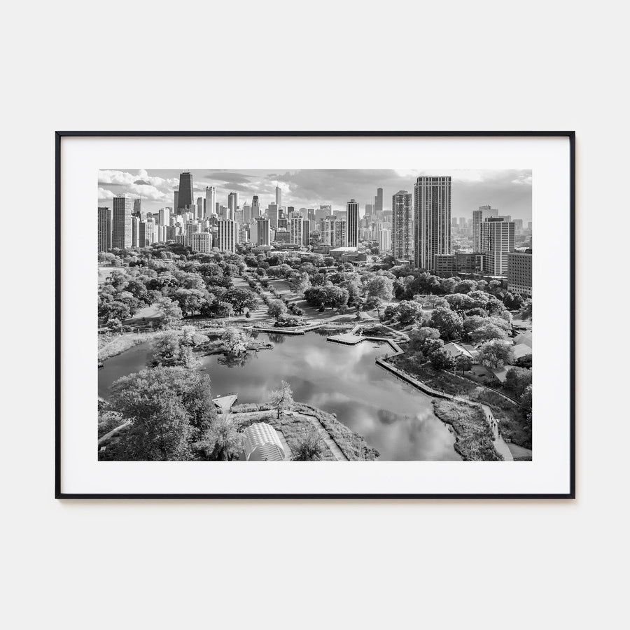 Lincoln Park Landscape B&W Poster