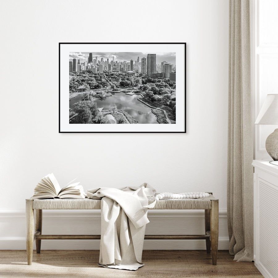 Lincoln Park Landscape B&W Poster