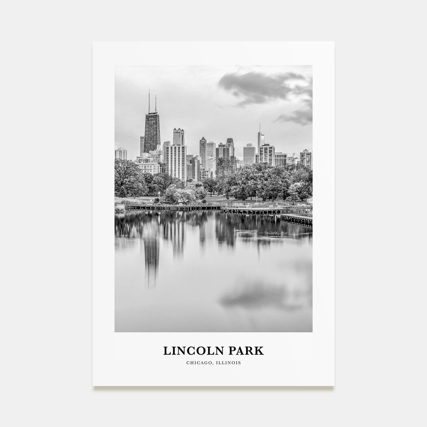 Lincoln Park Portrait B&W No 1 Poster
