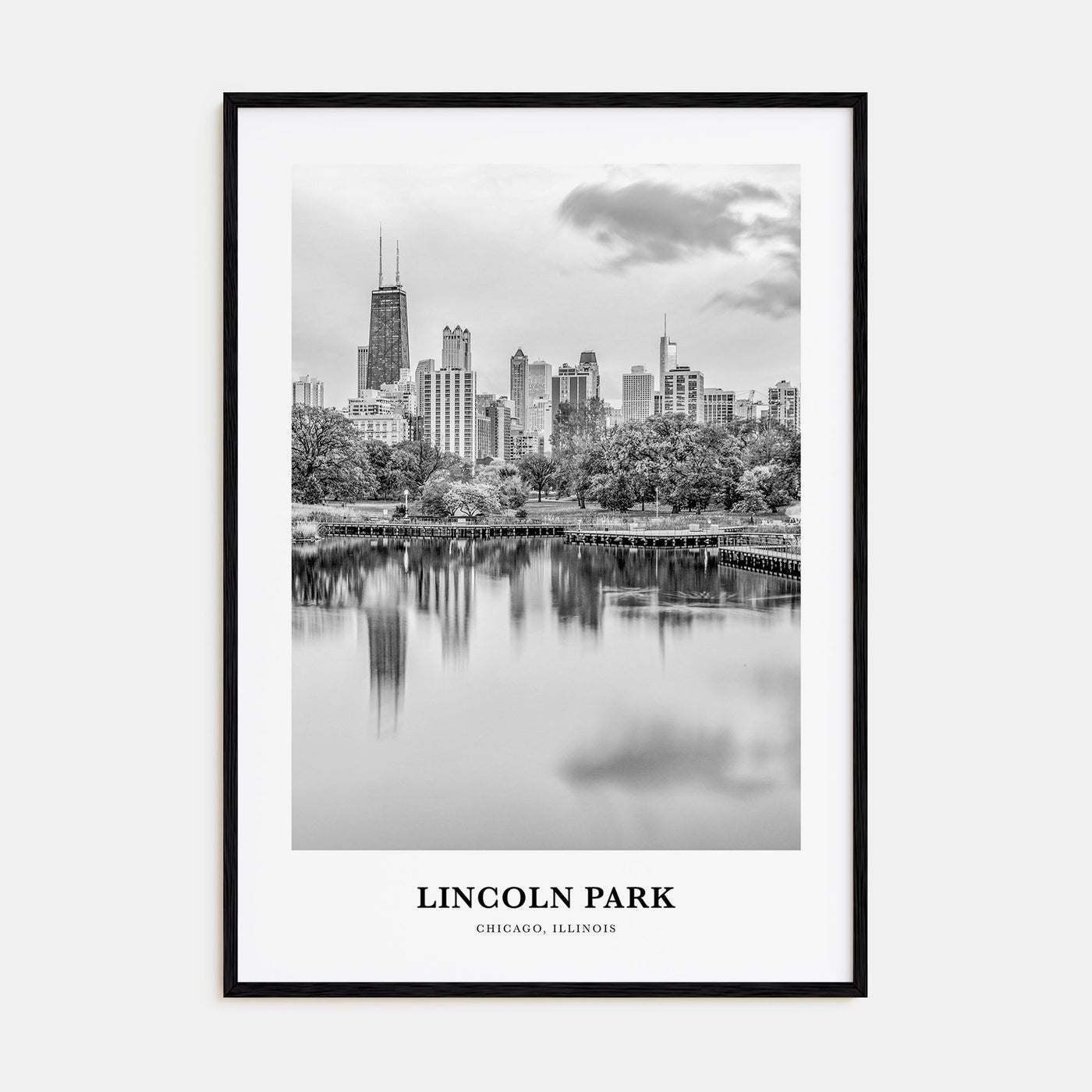 Lincoln Park Portrait B&W No 1 Poster