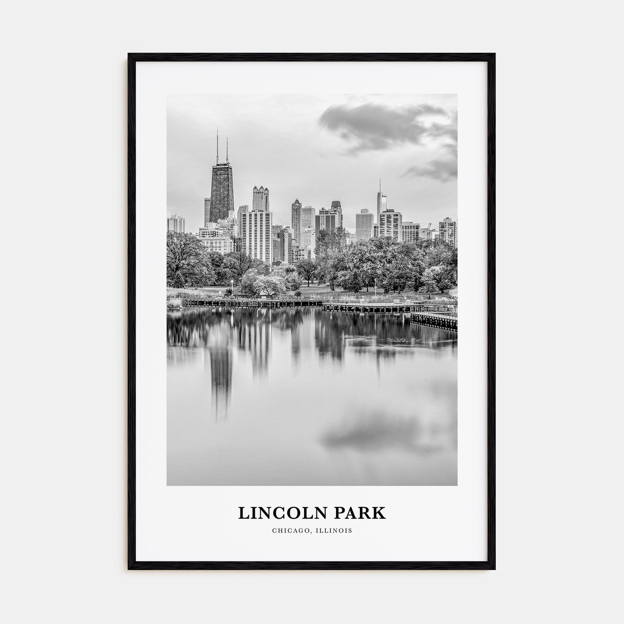 Lincoln Park Portrait B&W No 1 Poster