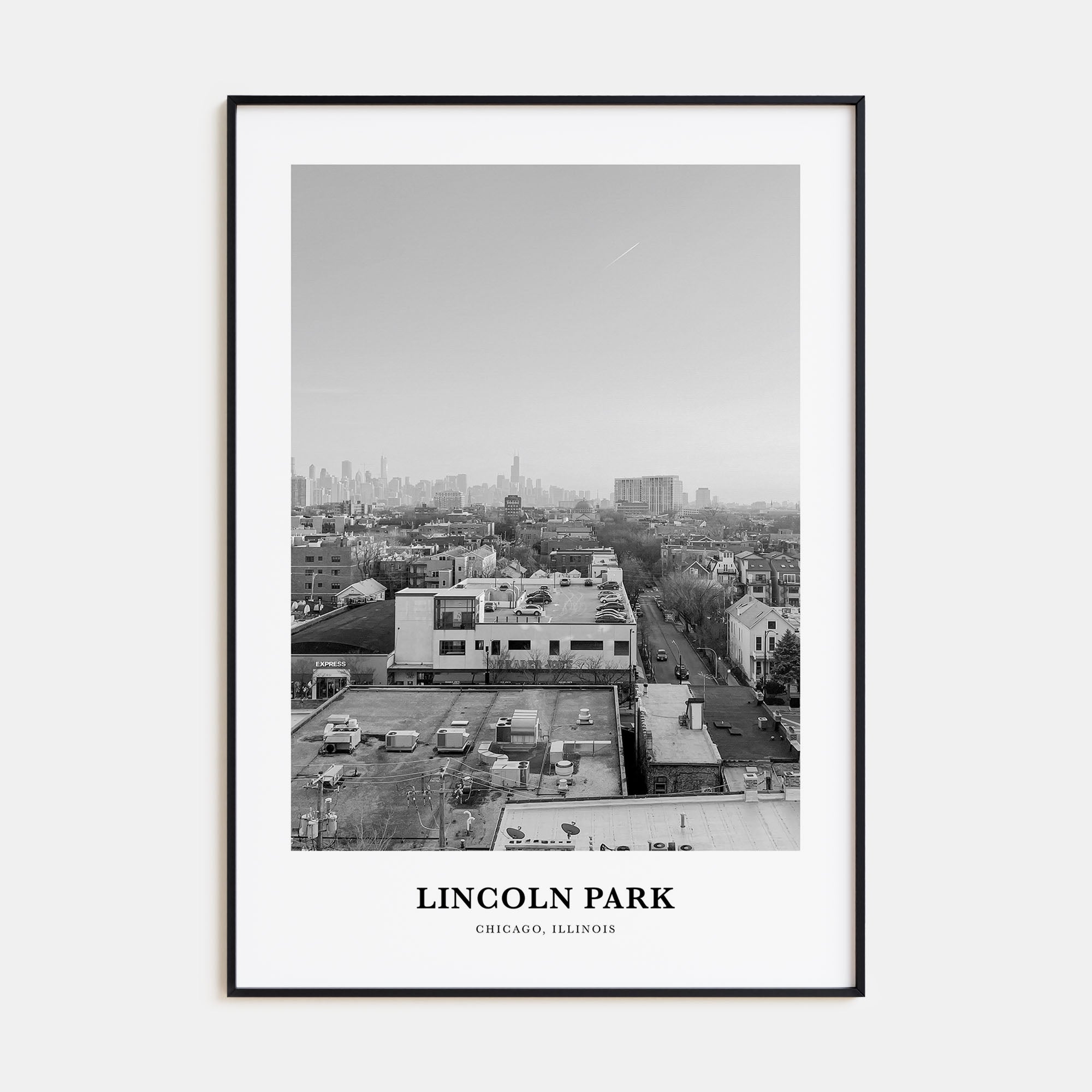 Lincoln Park Portrait B&W No 2 Poster