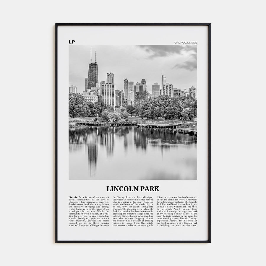 Lincoln Park Travel B&W No 1 Poster