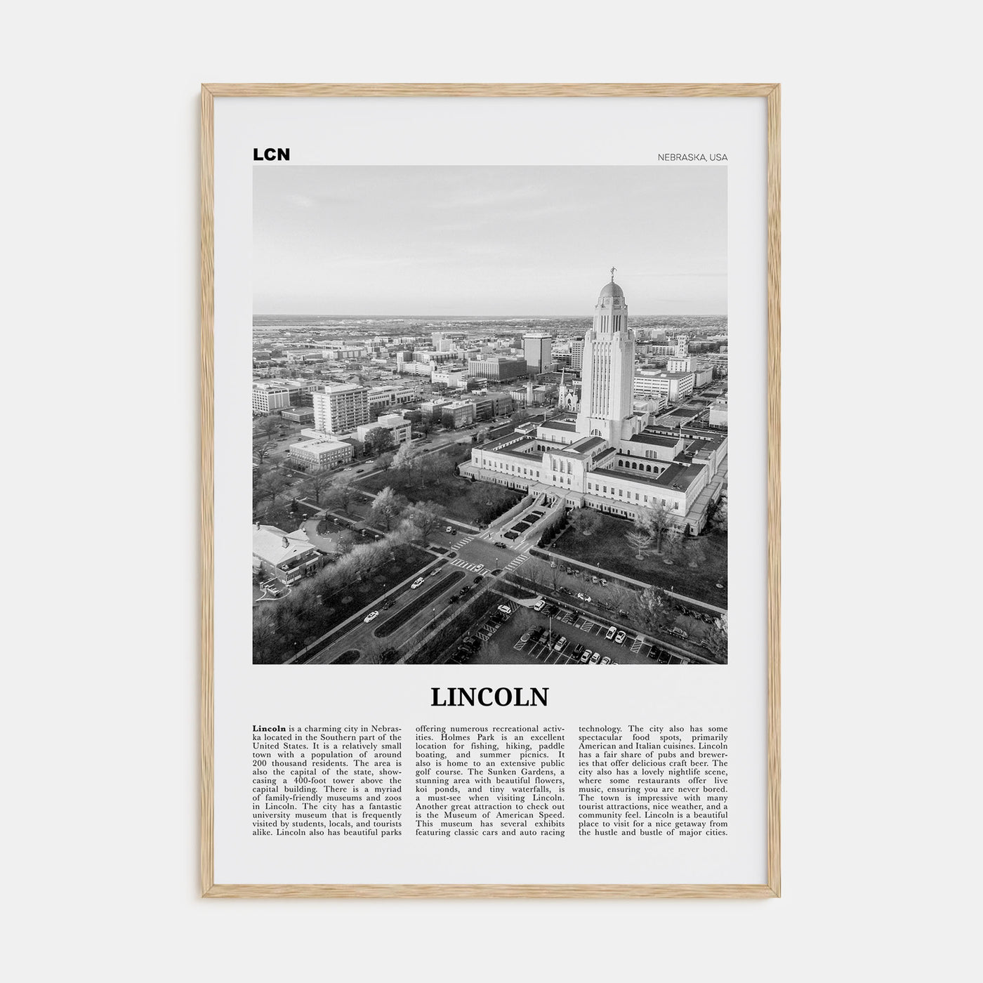 Lincoln Travel B&W Poster