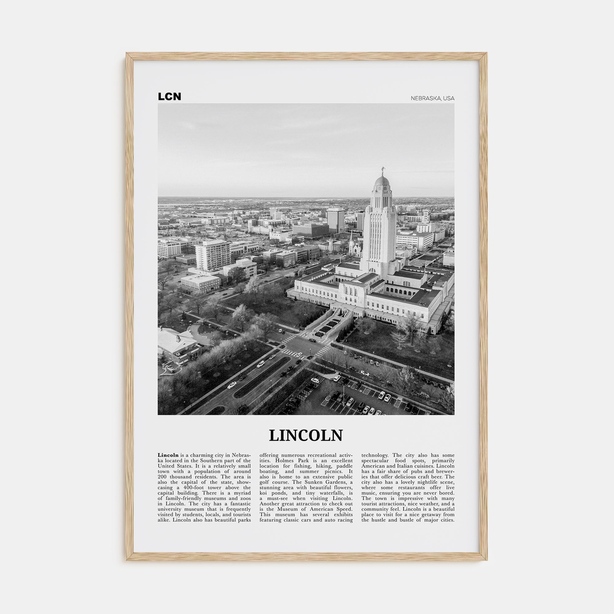 Lincoln Travel B&W Poster