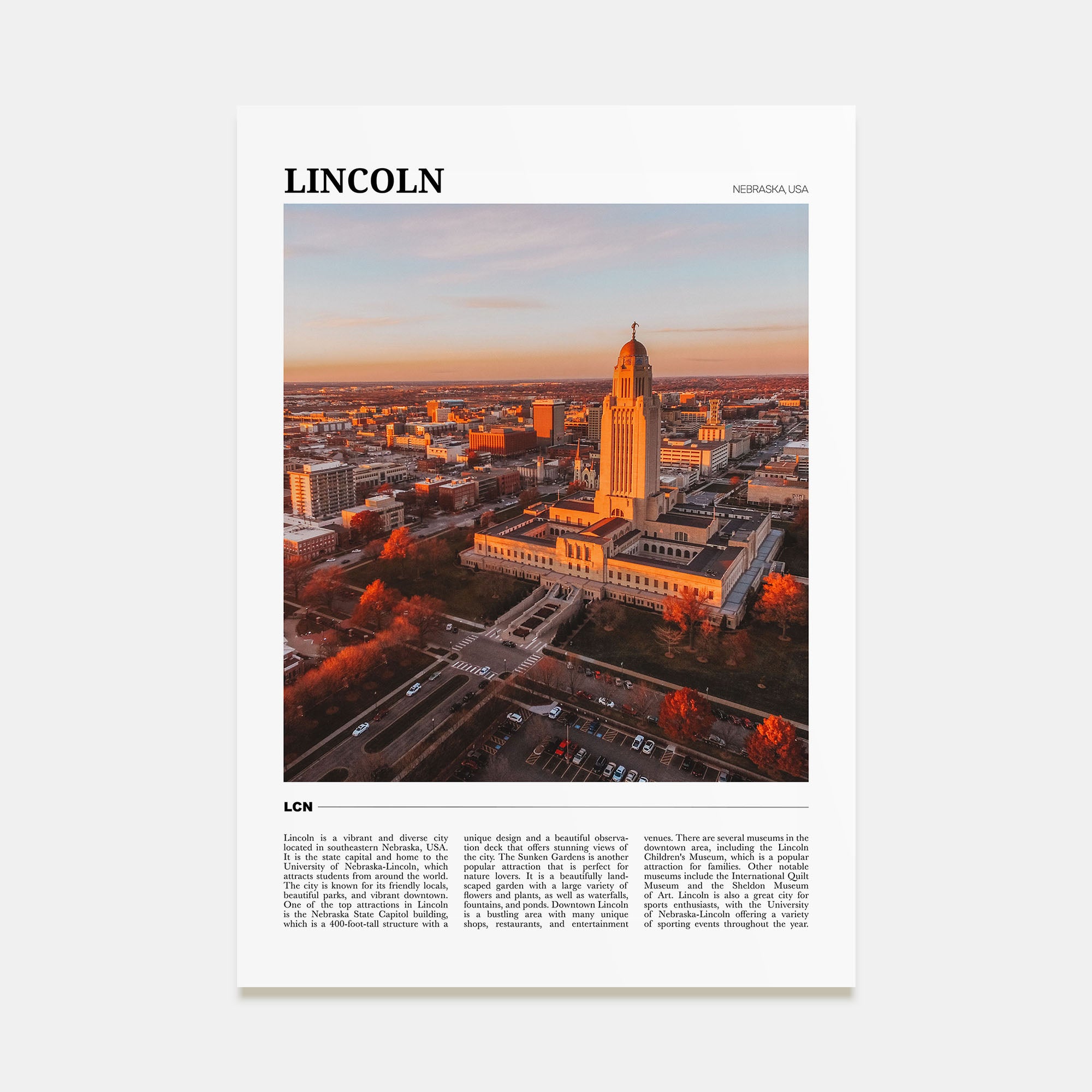 Lincoln Travel Color Poster