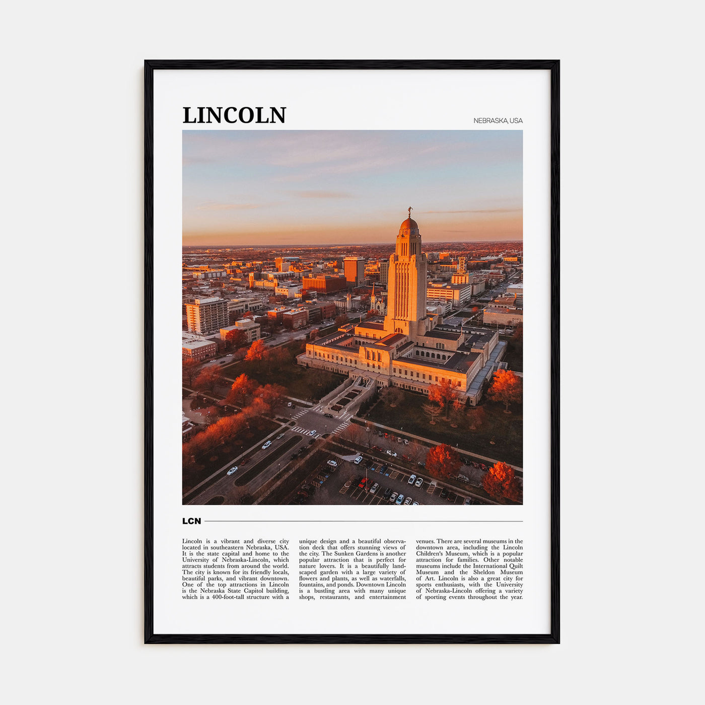 Lincoln Travel Color Poster